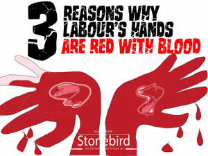 3 reasons why Labours hands are red with bloood
